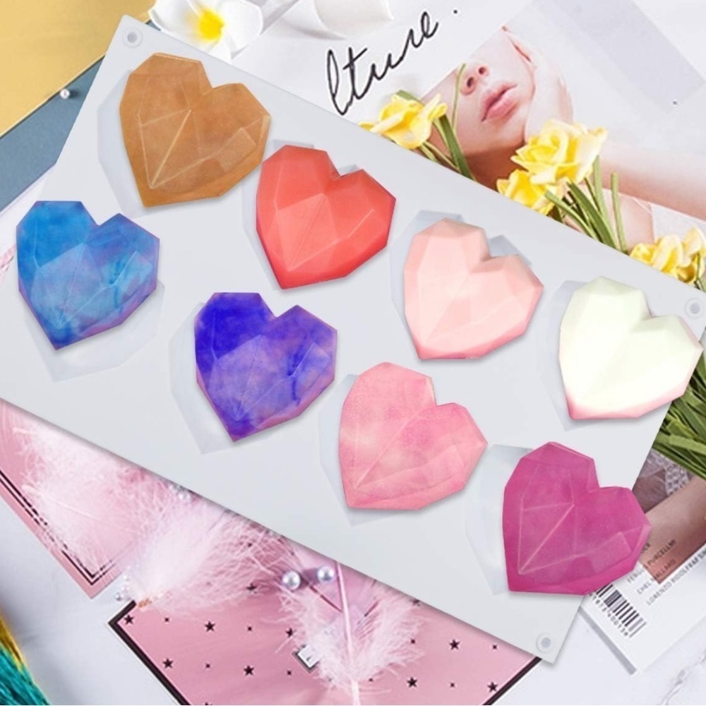 NWT 3D Heart Silicone Mold